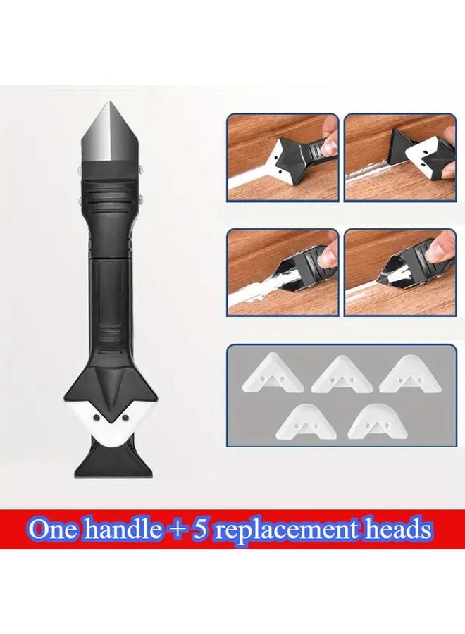 Metal Head Scraper Five Piece Set Blue Scraper Four Piece Set Multi Functional Sealing Glue Removal Tool - Image 1