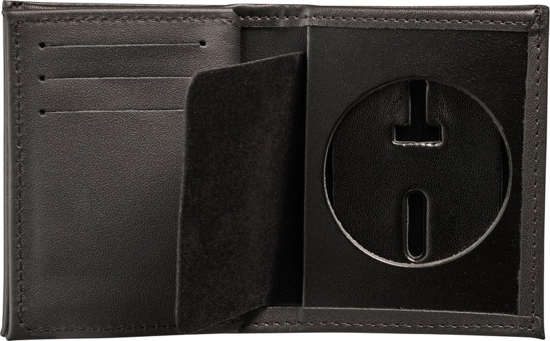Perfect Fit Shield Wallets Perfect Fit Hidden Badge Bifold Wallet FBOP Federal Bureau of Prisons Badge and ID Case Hidden Badge Wallet Cutout PF 300 Black Leather - Image 2