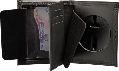Perfect Fit Shield Wallets Perfect Fit Hidden Badge Bifold Wallet FBOP Federal Bureau of Prisons Badge and ID Case Hidden Badge Wallet Cutout PF 300 Black Leather - Image 3