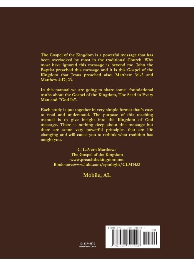 Kingdom Teaching Manual Book 1