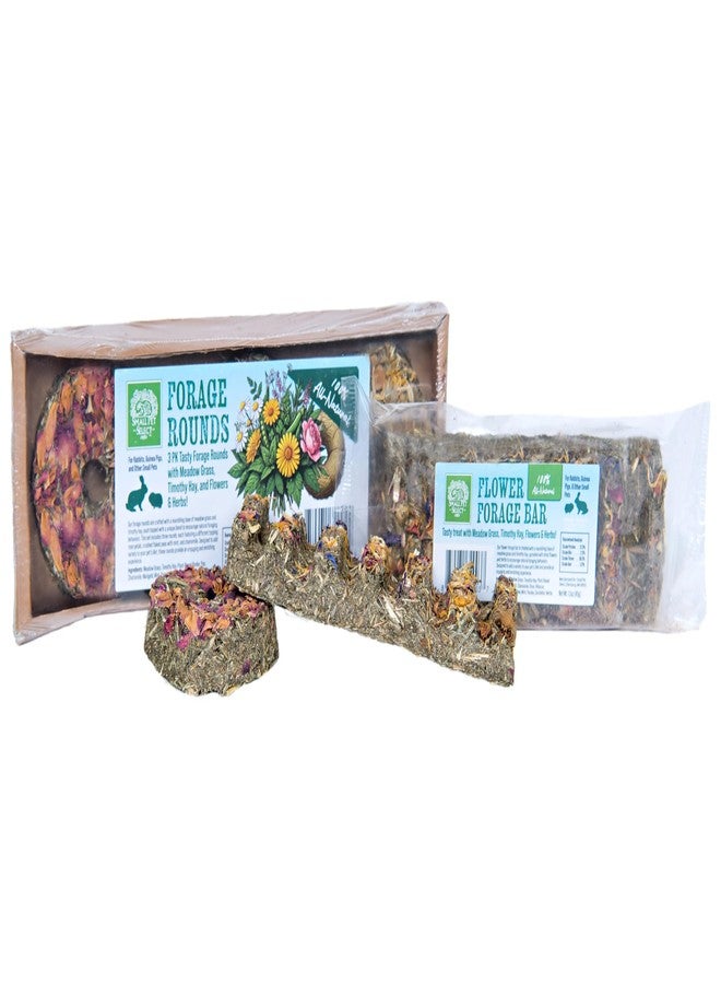 Small Pet Select Forage Duo Pack for Rabbits and Guinea Pigs, Natural Treats with Timothy Hay, Herbs and Flowers, Daily Enrichment - Image 1