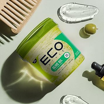 Eco Style جل شعر إيكو ستايلر زيت الزيتون إيكو ستايلر ترطيب وتصفيف خالي من الكحول أخضر 473 مل عبوة من 1 - Image 3