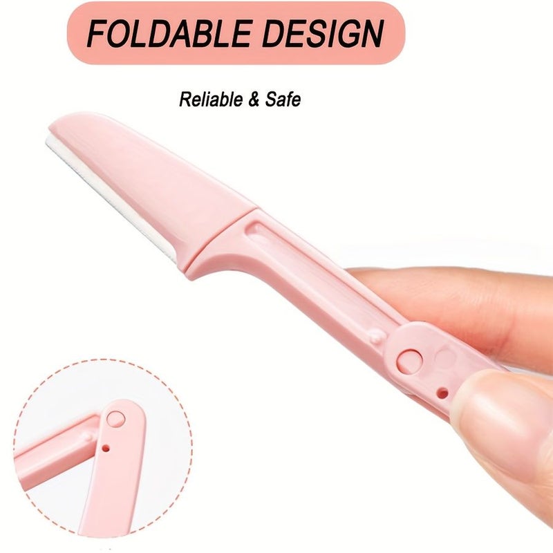 Women Facial Razors 12 Count Mash Up Exfoliating Eyebrow Shaper Portable Face Hair Remover - Image 3