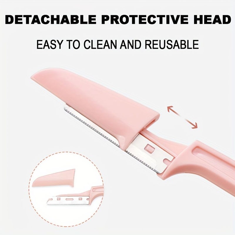 Women Facial Razors 12 Count Mash Up Exfoliating Eyebrow Shaper Portable Face Hair Remover - Image 2