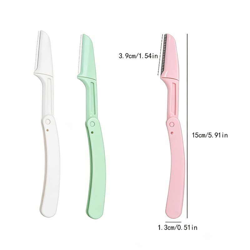 Women Facial Razors 12 Count Mash Up Exfoliating Eyebrow Shaper Portable Face Hair Remover - Image 4