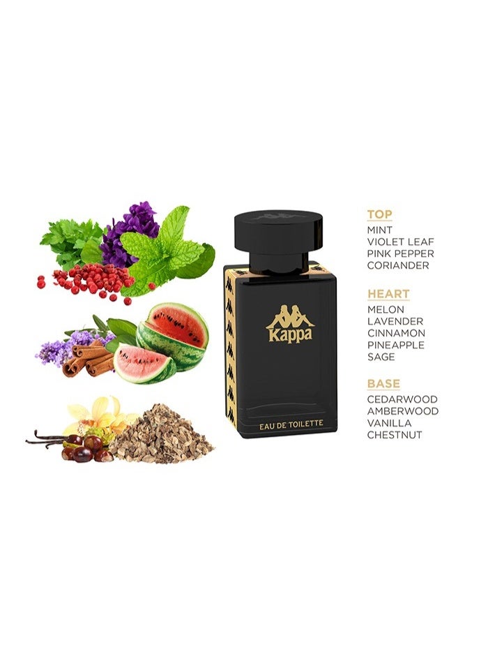 Kappa Perfume BLACK Eau De Toilet Men EDT 60 ml - Image 3