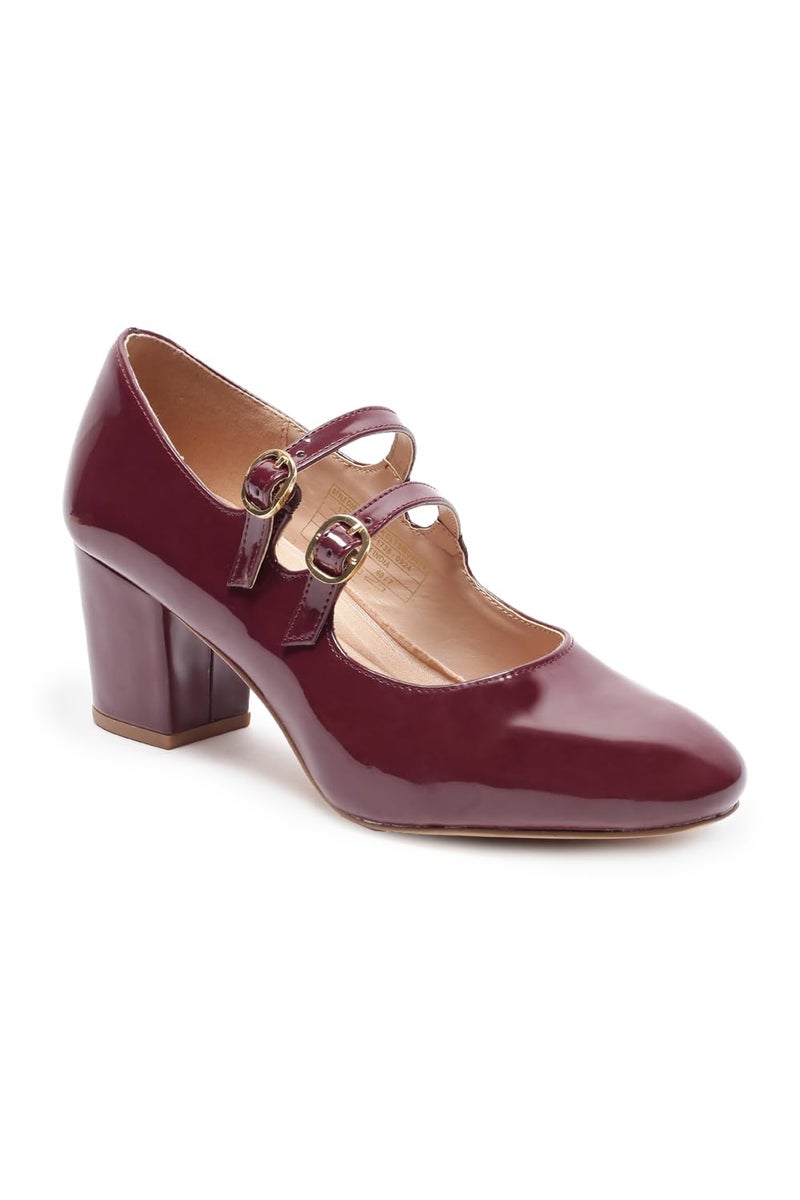 Van Heusen_Womens__Mary Janes_(VWFTWCLTSMU047V_Maroon_UK5_EURO38) - Image 2