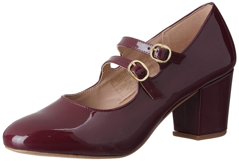 Van Heusen_Womens__Mary Janes_(VWFTWCLTSMU047V_Maroon_UK5_EURO38) - Image 1