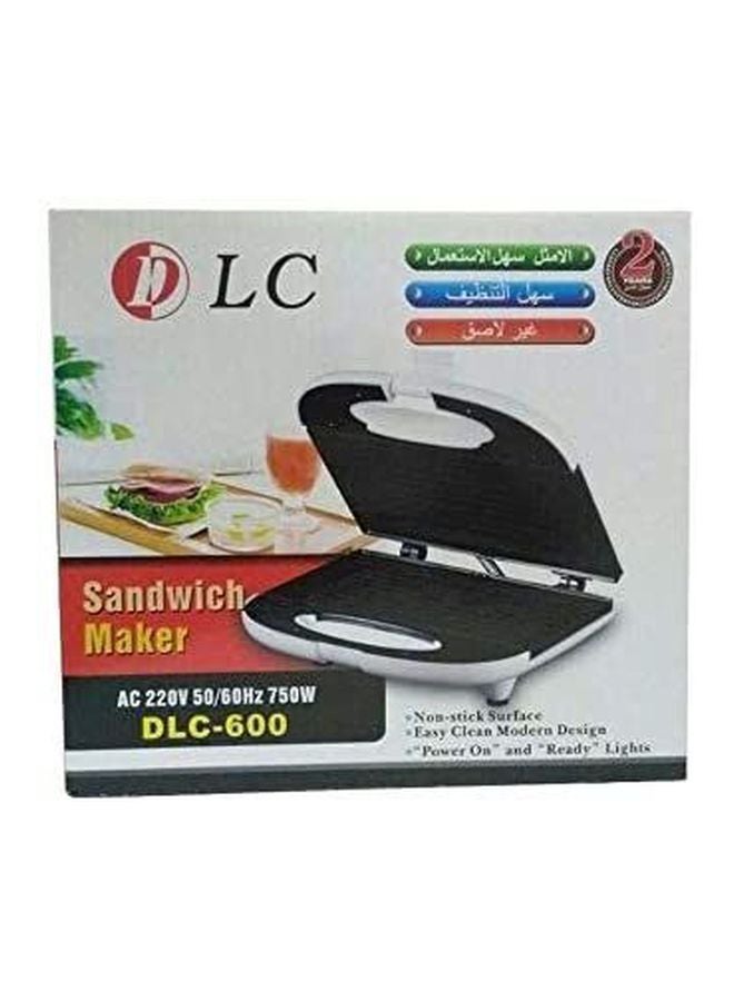 دي إل سي  جهاز صنع ساندويشات بقوة 750 وات 750 W DLC-600 أبيض - Image 3