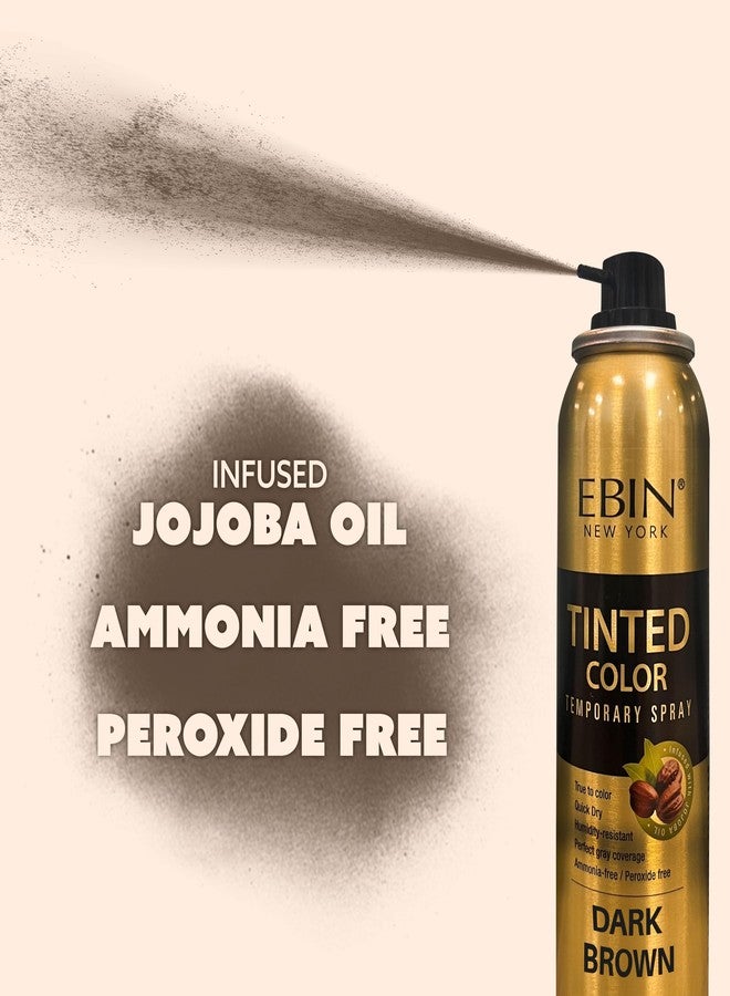 EBIN NEW YORK Tinted Color Temporary Hair Color Spray - 3.38oz Natural Black, Perfect Gray Coverage, Root Touch Up, Quick Dry, Humidity-Resistant & Jojoba Oil for Moisture - Image 2