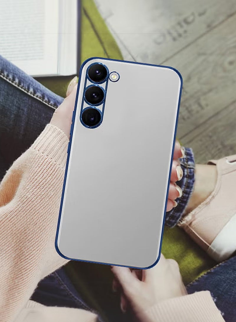 KST Design (For Samsung Galaxy S23) 2Packs, KST Classic Design Premium Transparent Case and Raised Protective Edges with Shockproof Screen Protector - Blue  - Image 2