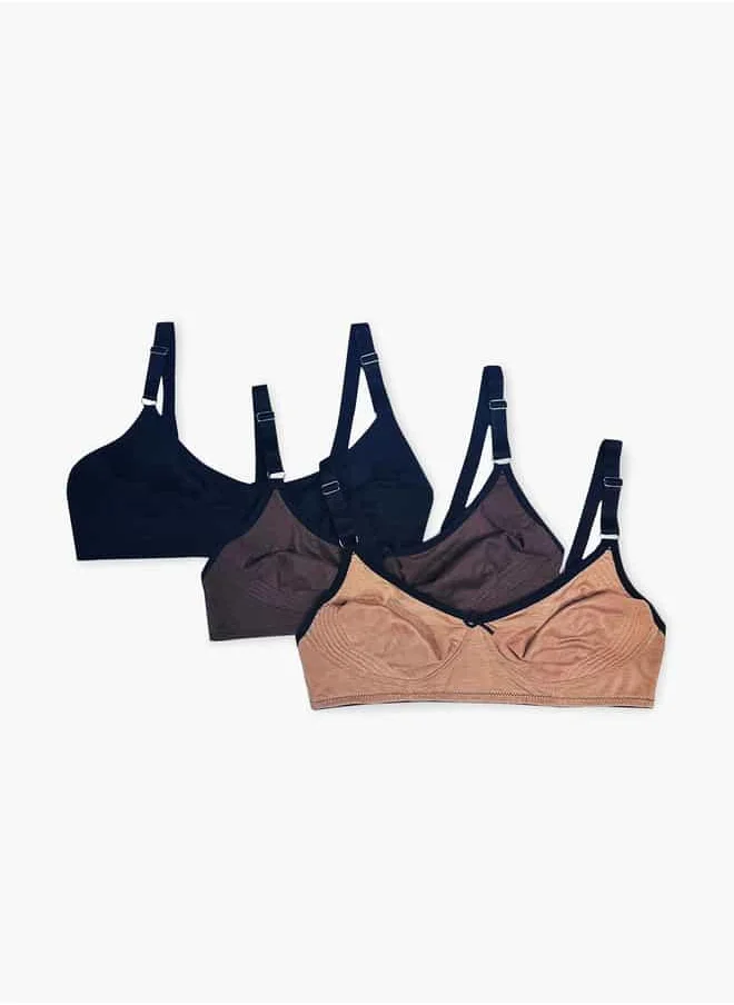 أدريا 3Pk Moulded Stitch Line Bra For Female
