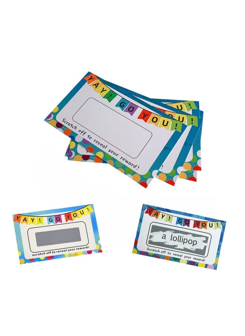 Generic DIY Scratch-Off Greeting Cards for Teachers - 30 Blank Appreciation Cards & Stickers for Customer Gifts, Certificates, and Special Occasions  - Image 1