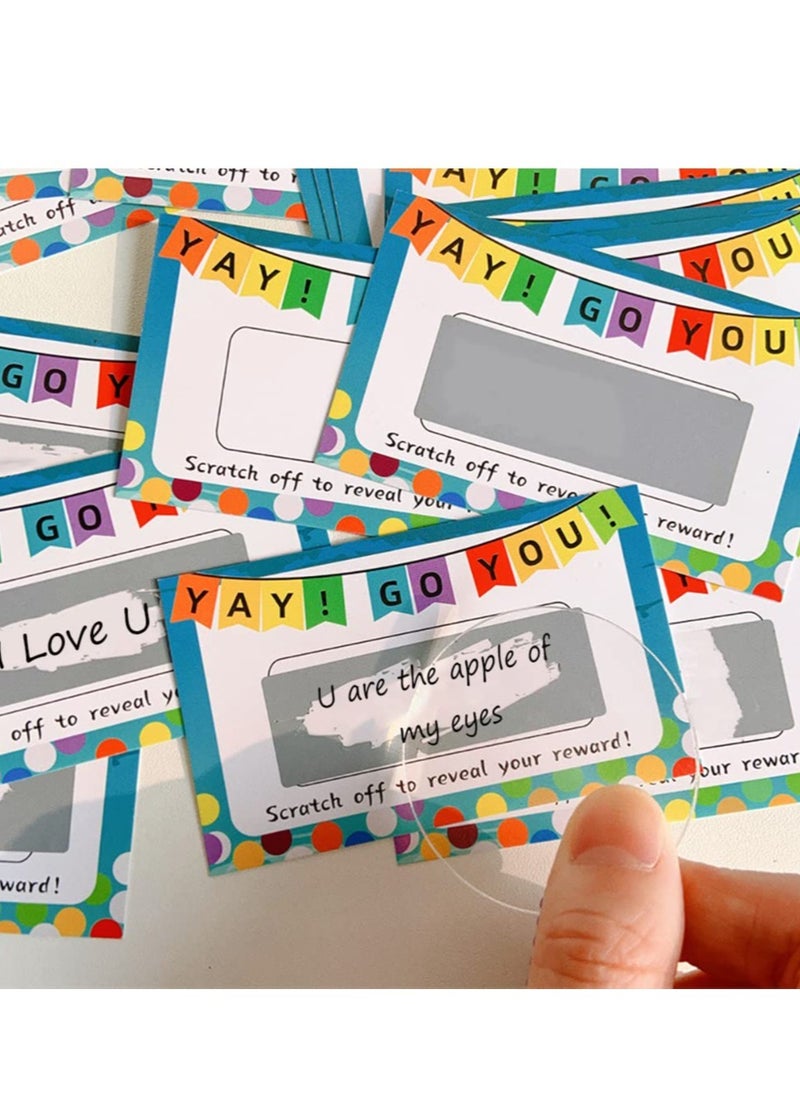 Generic DIY Scratch-Off Greeting Cards for Teachers - 30 Blank Appreciation Cards & Stickers for Customer Gifts, Certificates, and Special Occasions  - Image 4