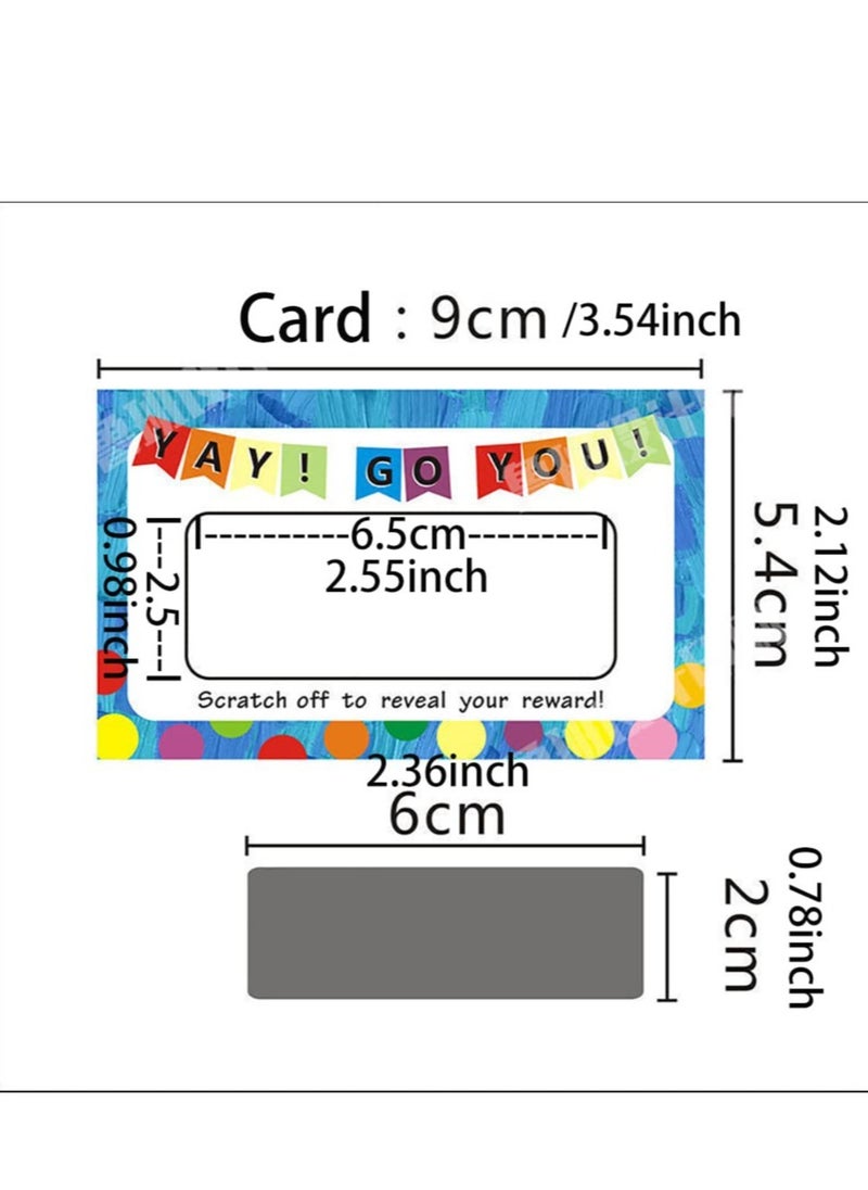 Generic DIY Scratch-Off Greeting Cards for Teachers - 30 Blank Appreciation Cards & Stickers for Customer Gifts, Certificates, and Special Occasions  - Image 5