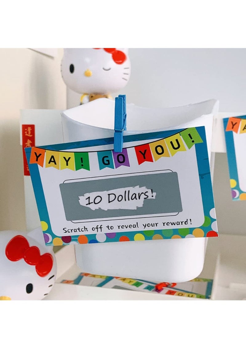 Generic DIY Scratch-Off Greeting Cards for Teachers - 30 Blank Appreciation Cards & Stickers for Customer Gifts, Certificates, and Special Occasions  - Image 3
