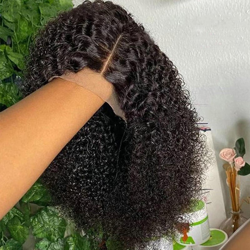 PRIMELACE Kinky Curly Lace Front Wigs Human Hair 18 inch 4C Afro Kinkycurly Wig Human Hair Glueless Curly Human Hair Wig Afro Kinky-Curly Human Hair Wig 180% Density - Image 3