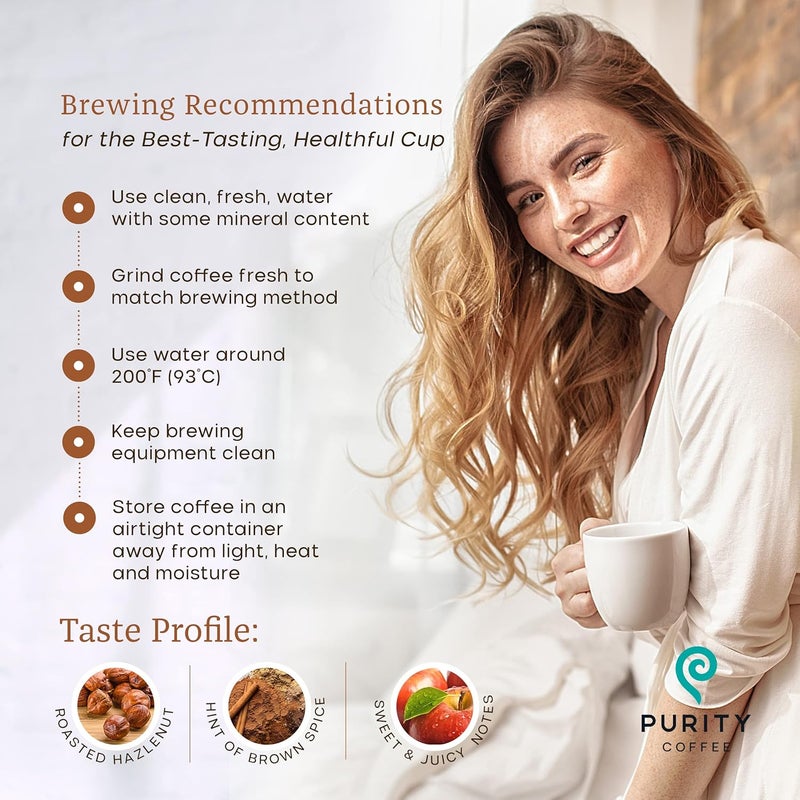 Purity Coffee PROTECT - Highest Antioxidant Light-Medium Roast Organic Whole Bean Coffee - 5 lb Bag - Image 4