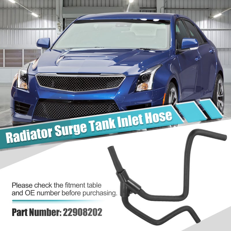 X AUTOHAUX X AUTOHAUX Upper Radiator Surge Tank Inlet Hose Reservoir Hose 22908202 for Cadillac ATS CTS for Chevrolet Camaro 4 Cyl 2.0L 2013-2018 Engine Coolant Overflow Hose Recovery Tank Hose  - Image 2