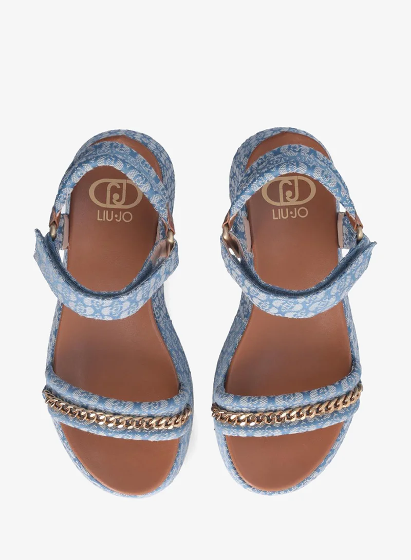 Liu Jo Monogram platform sandals