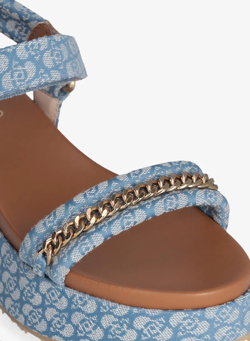 Liu Jo Monogram platform sandals