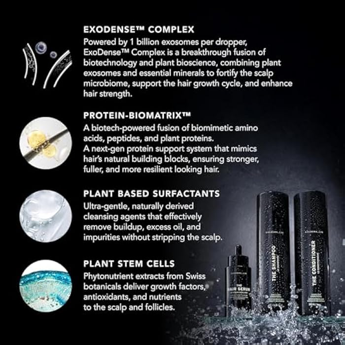 Caldera + Lab Hair Care System for Men – Shampoo, Conditioner & Leave-In Scalp Serum | Clean, Sulfate-Free Set | Fuller-Looking, Stronger Hair | Gift-Ready - Image 3