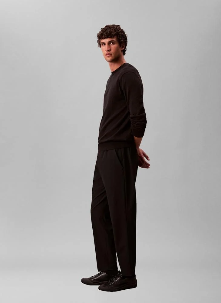 CALVIN KLEIN  Stretch Dobby Straight Leg Trousers for Men | Best Price UAE