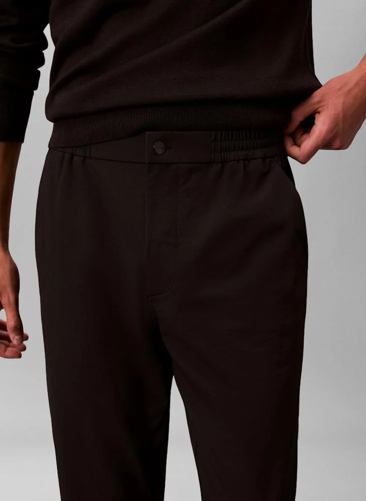 CALVIN KLEIN  Stretch Dobby Straight Leg Trousers for Men | Best Price UAE