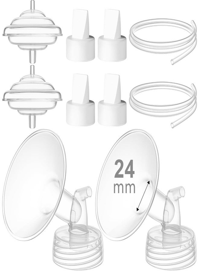 Gotocut Breast Pump Accessories Kit - 24mm Flange Set Compatible with Spectra S1/S2/Motif Luna, Includes Valves, Tubing & Backflow Protectors - Image 1