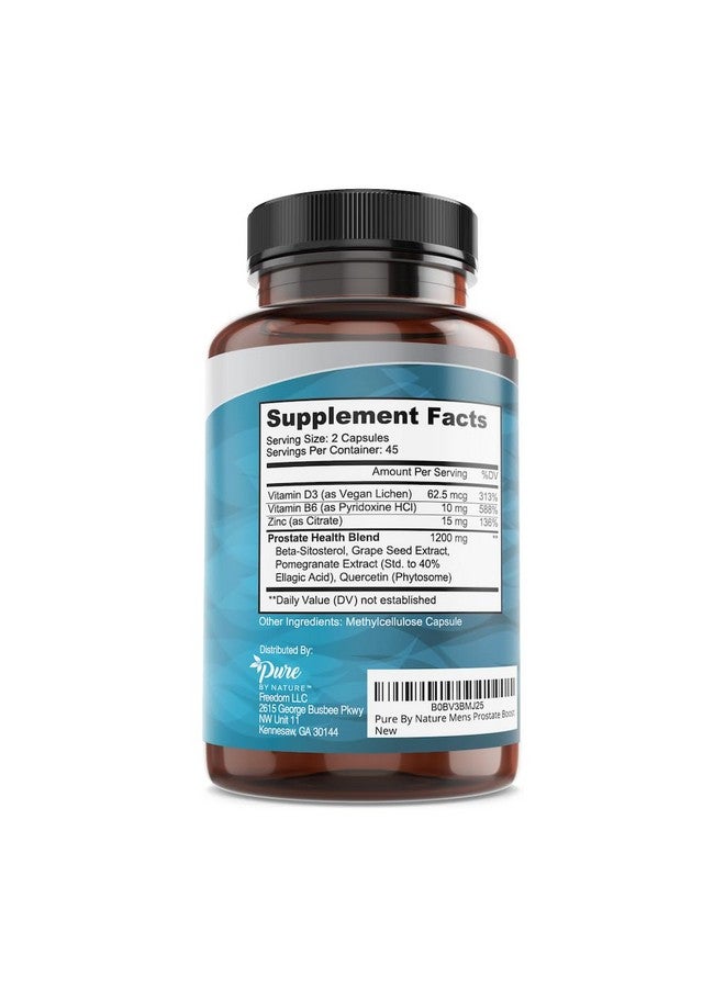 Pure By Nature Beta Sitosterol Supplement, Prostate Support Capsules for Men with Zinc, May Help with Frequent Urination & May Support Good Sleep, 90 Capsules - Image 5