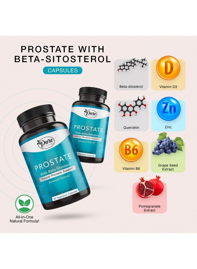 Pure By Nature Beta Sitosterol Supplement, Prostate Support Capsules for Men with Zinc, May Help with Frequent Urination & May Support Good Sleep, 90 Capsules - Image 2