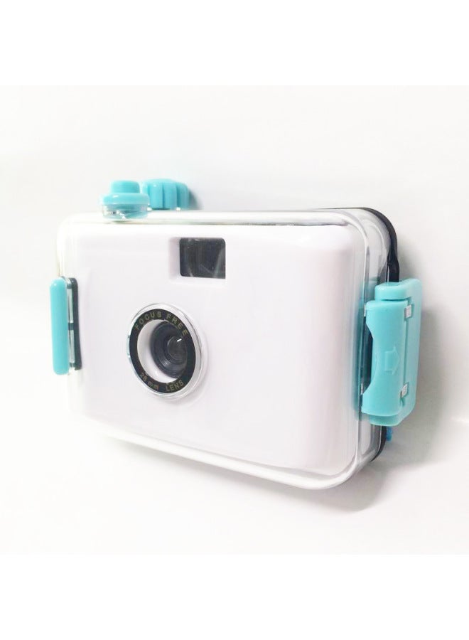 White Green Shell Film Camera Fixed * Surface Fixed * Pattern Classic Retro Practical Multiple Gift Camera-Color:White Green Shell  - Image 4