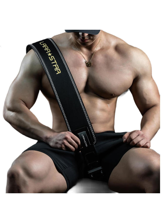 LAURASTAR حزام رفع الأثقال لورا ستار Ls0893 مع مشبك سريع التحرير احترافي لرفع الأثقال للياقة البدنية القرفصاء الرفعة المميتة غير Sbd أسود Xs - Image 2
