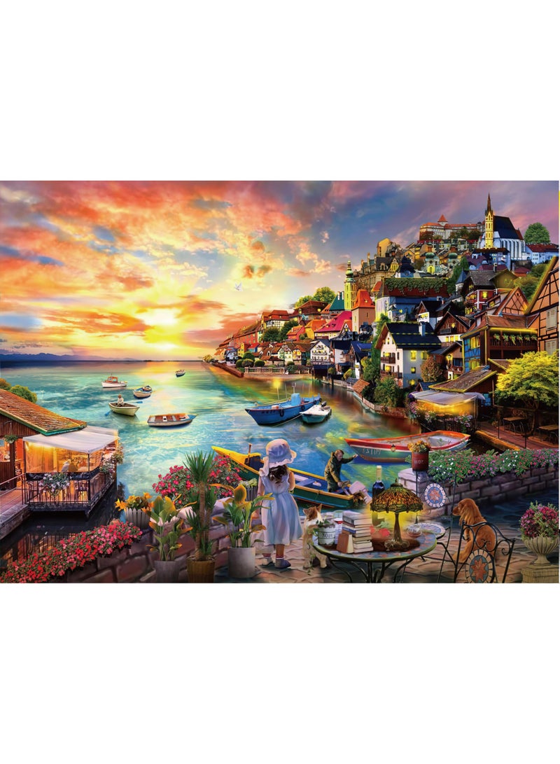 1000-Piece Large Jigsaw Puzzle – 70x50cm White Art Puzzle for Home & Café Décor, Stress Relief & Brain Training, Water-Resistant & Scratch-Resistant, Perfect Gift for Christmas, New Year, Thanksgiving, Easter & Family Gatherings - Image 1