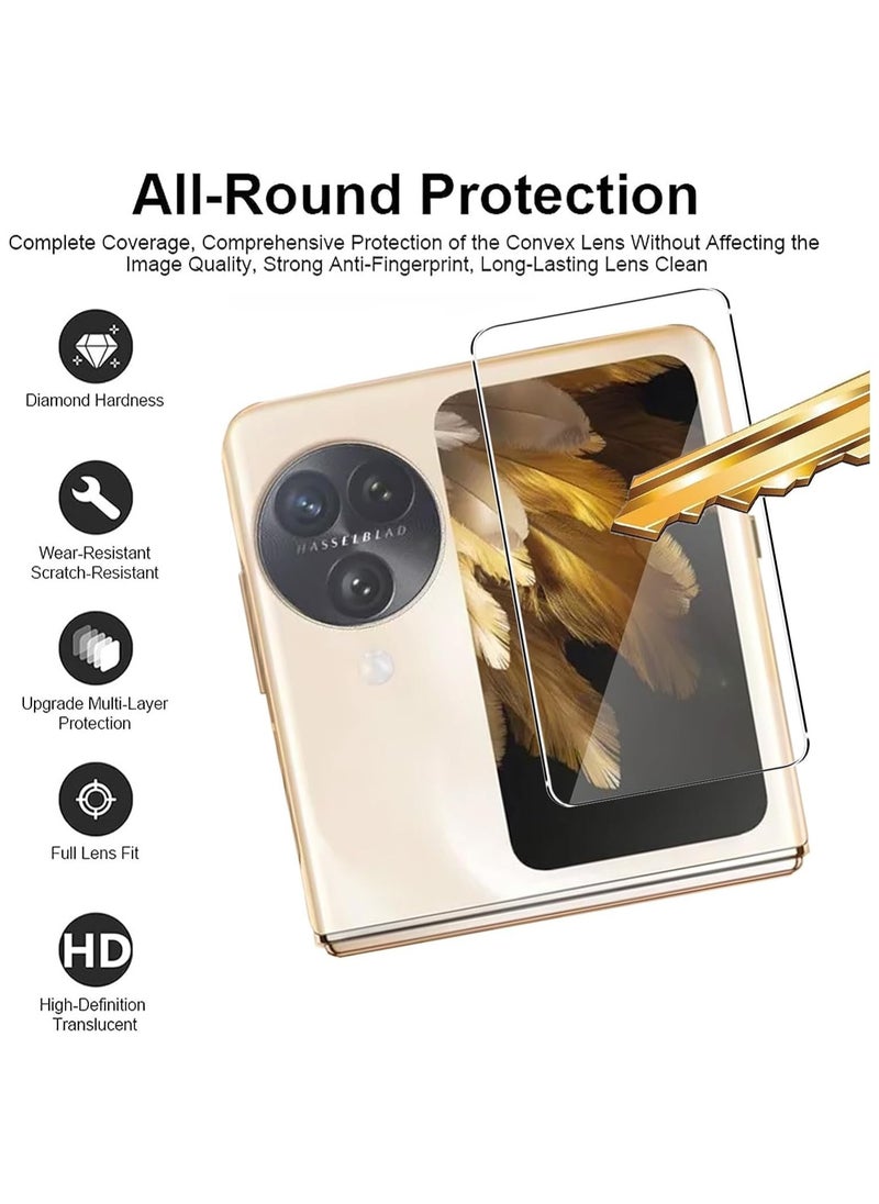 General - OPPO Find N3 Flip Screen Protector, [2+2+2PCS] Flexible TPU Full Coverage Soft Film, Clear Scratch Resistant + Tempered Glass Film on The Back and Camera Protector Lens - Image 1