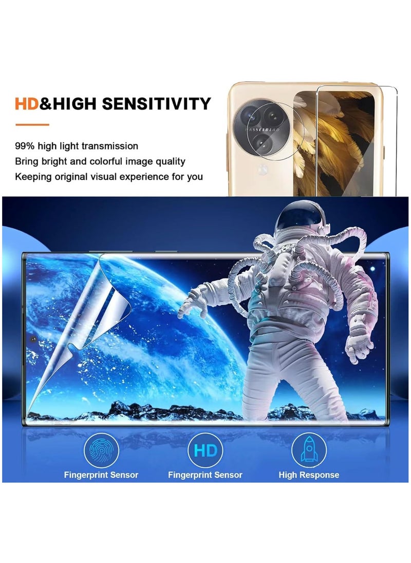 General - OPPO Find N3 Flip Screen Protector, [2+2+2PCS] Flexible TPU Full Coverage Soft Film, Clear Scratch Resistant + Tempered Glass Film on The Back and Camera Protector Lens - Image 1