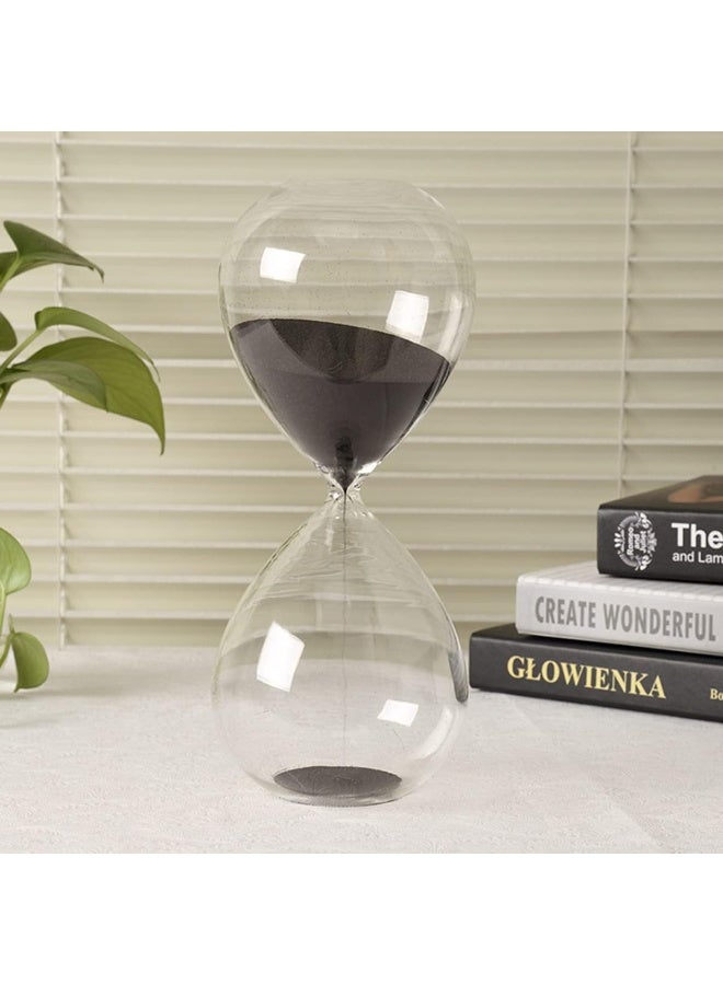 Hourglass, Hand-Blown Sand Timer Set for Time Management 15 Minutes Durable Glass Construction (15 min, black) - Image 5