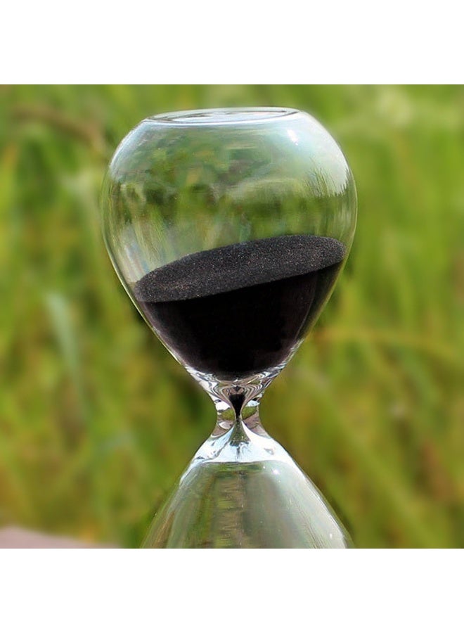 Hourglass, Hand-Blown Sand Timer Set for Time Management 15 Minutes Durable Glass Construction (15 min, black) - Image 4