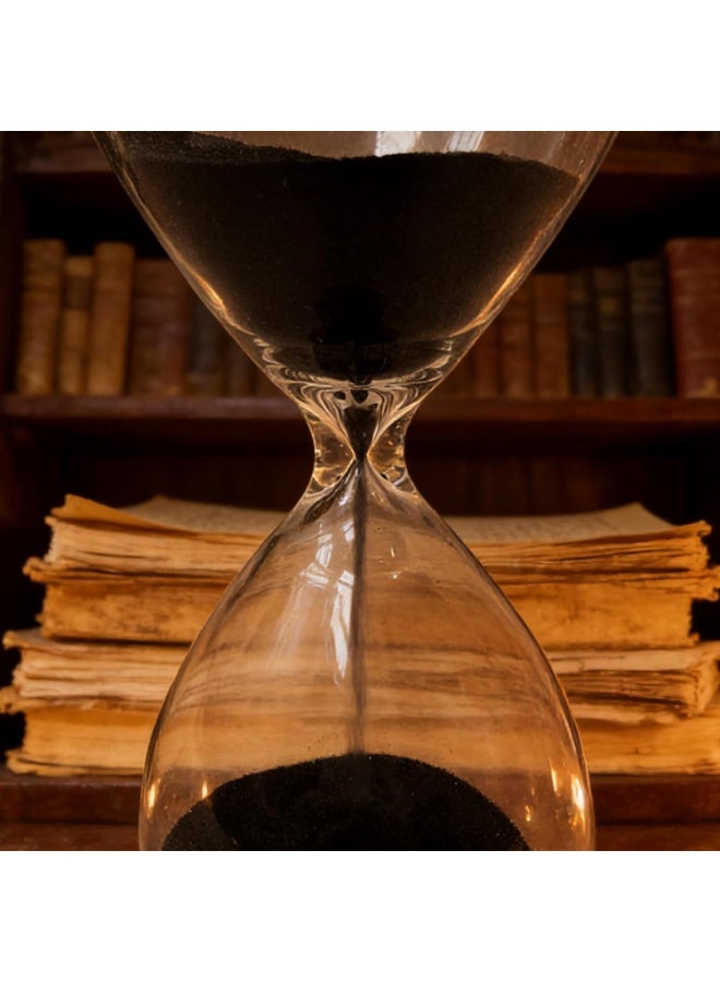 Hourglass, Hand-Blown Sand Timer Set for Time Management 15 Minutes Durable Glass Construction (15 min, black) - Image 3