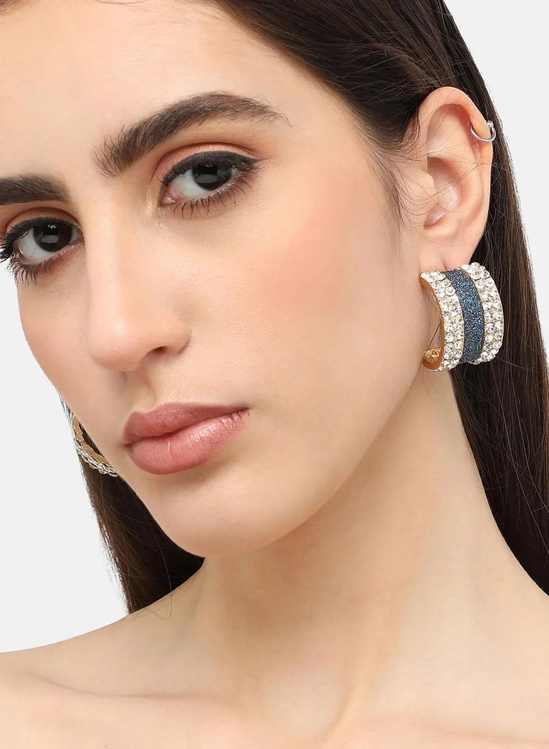 SOHI Party Artificial Hoop Earring Jewellery
