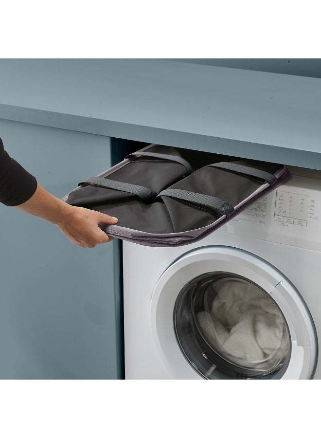 Hold-All - Collapsible Folding 35L/9.2 Gallon Washing Laundry Basket Bag, Durable Fabric, Moisture Resistant, Grey - Image 2