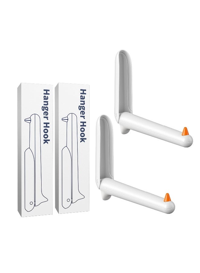 2 Pack Wall Hooks, Adhesive Hooks for Walls No Damage, Coat Hook with Specially Customized Sealant, Sticky Hooks for Hanging Hangers, Towels, Bags, Clothes, Bathrobes, Paper Rolls  - Image 1