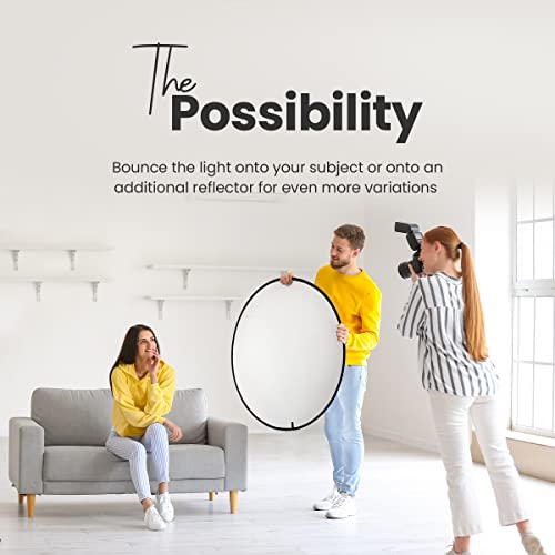Digitek (DRB 5-1) Camera Reflector 45-inch /110 cm 5 in 1 Collapsible Multi-Disc Light with Bag - Translucent, Silver, Gold, White and Black for Studio Photography - Image 3