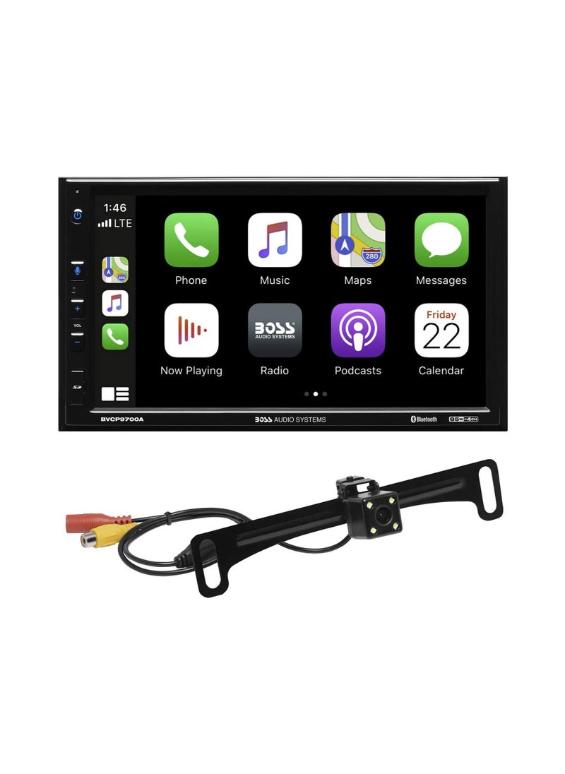 Double DIN, Apple CarPlay and Android Auto, Mech-Less Multimedia Player (No CD/DVD) 7" Touchscreen Bluetooth