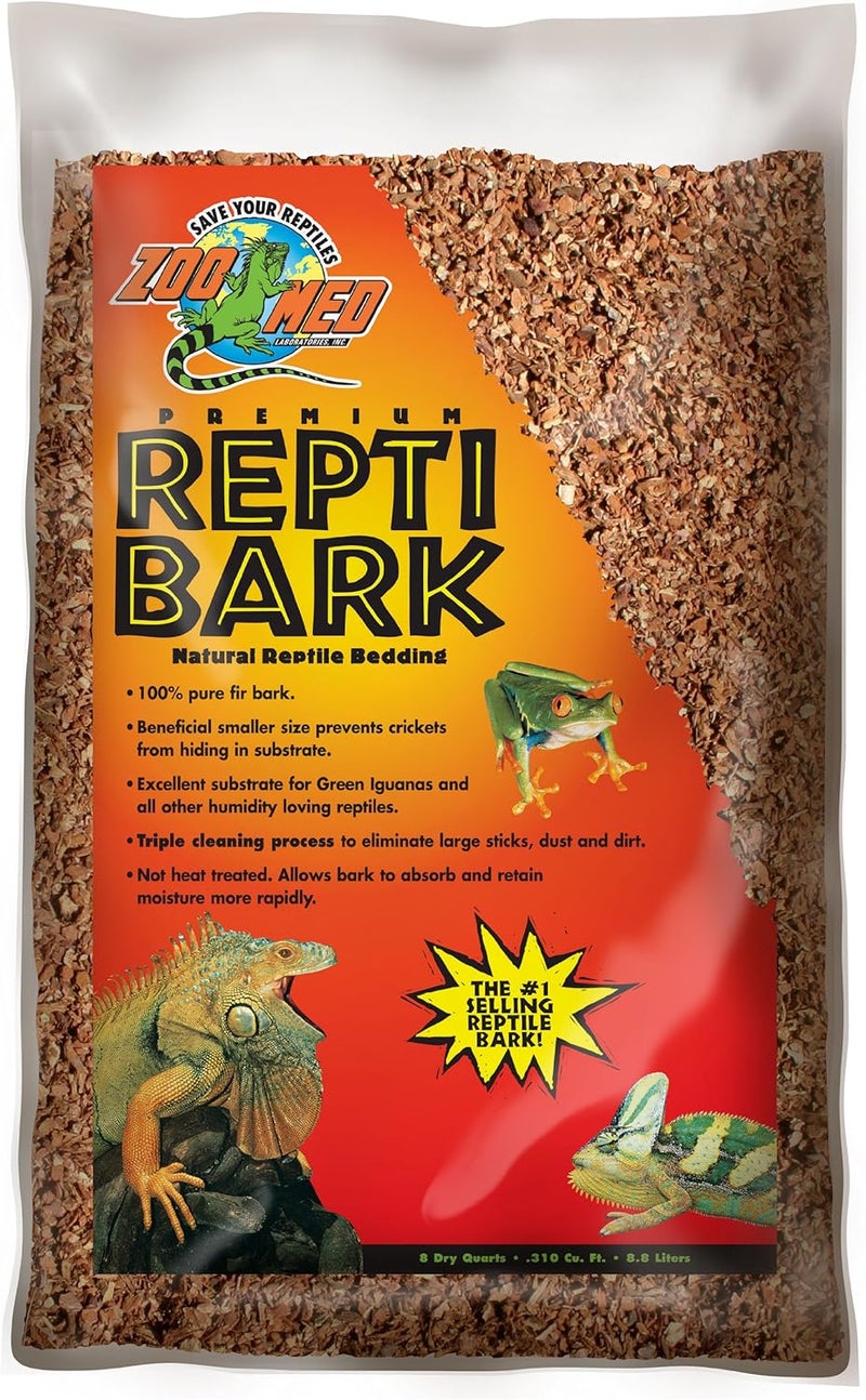 Zoo Med Premium ReptiBark Fir Bedding - Natural Substrate for Reptiles, 8 Quarts - Image 1
