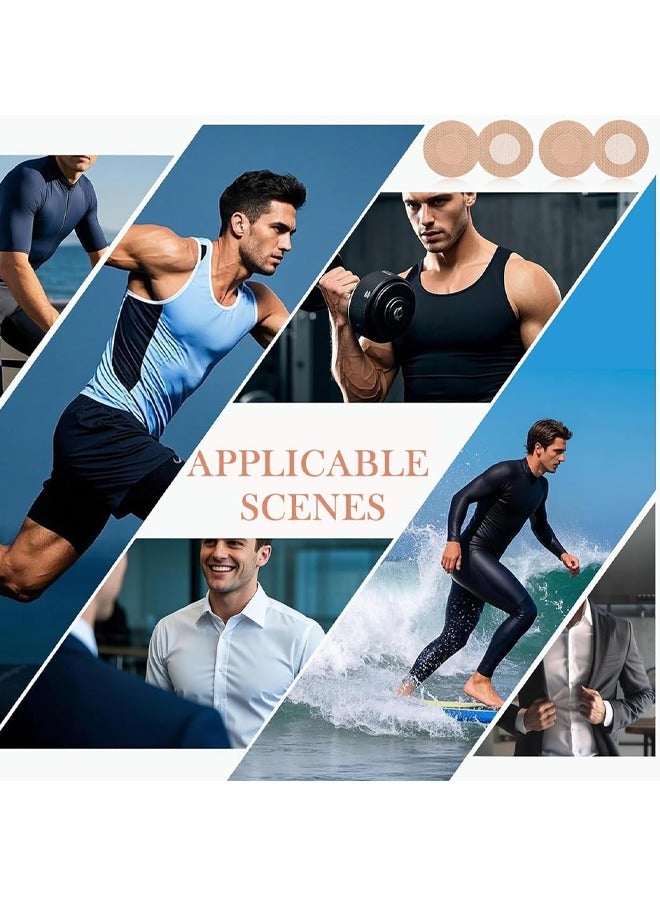 rocooart 200-Pieces Disposable Self-adhesive Nipple Protection Stickers For Men, Mens Tape Pasties Patch Nipple Covers Nipple Patch Anti Chafing Nip Protector - Image 5