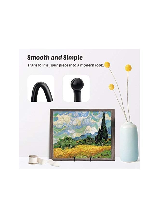 The Bros 2 Pack 4 Inch Plate Stands for Display - Black Iron Easel Plate Holder Display Stands Metal Frame Holder Stands for Pictures, Photo, Decorative Plate Dish and Tabletop Art  - Image 4