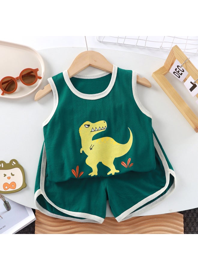 Children's Vest Suit Baby Summer Sleeveless Two-piece Cotton Sports Casual Clothes For Children Manufacturers