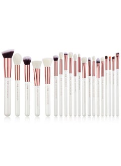 White Pro Makeup Brush Set Soft Natural Bristle Foundation Eyeshadow Blending Blusher Buffer Concealer Brush 20Pcs T225