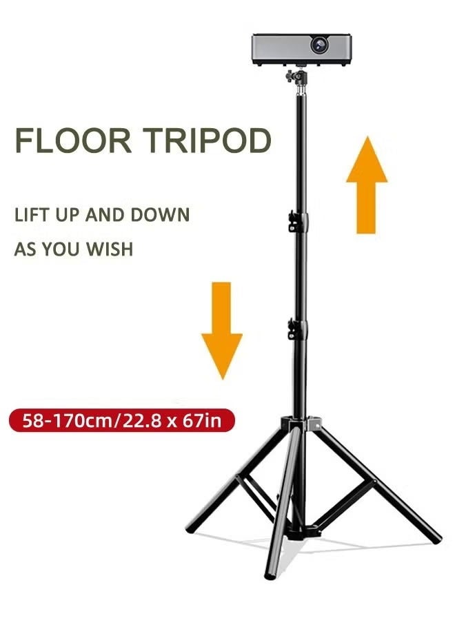 Floor Projector Stand Projector Stand Tripod Metal Gimbal Adjustable Height  Multifunctional Projector Tripod Stand For Office Home Theater For Outdoor Office Home Stage  Studio - Image 3